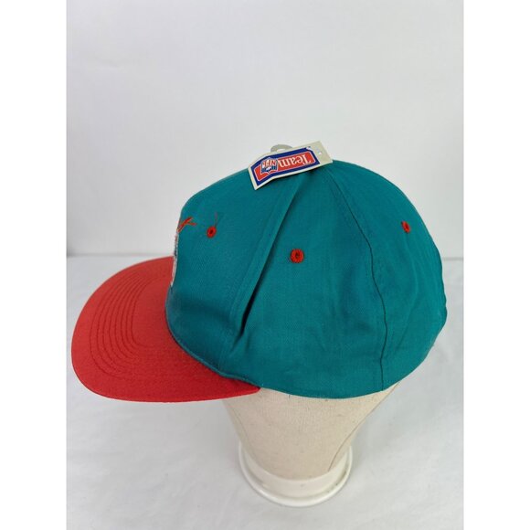 Vintage Miami Dolphins Hat Cap Snap Back Blue Adjustable Faded Y2K NOS - Picture 2 of 7